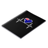 Australienisches Flaggen-Heartbeat Notizblock (Linke Seite)