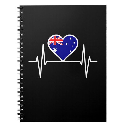Australienisches Flaggen-Heartbeat Notizblock (Vorderseite)
