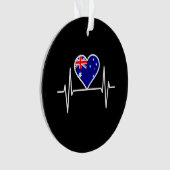 Australienisches Flaggen-Heartbeat Ornament (Vorderseite)