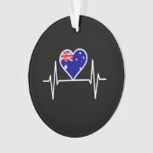 Australienisches Flaggen-Heartbeat Ornament (Vorderseite)