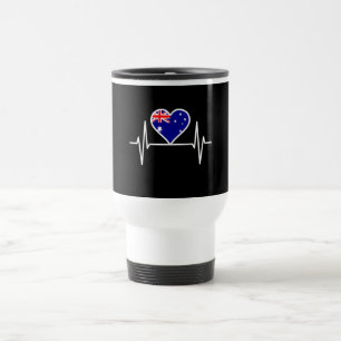 Australienisches Flaggen-Heartbeat Reisebecher
