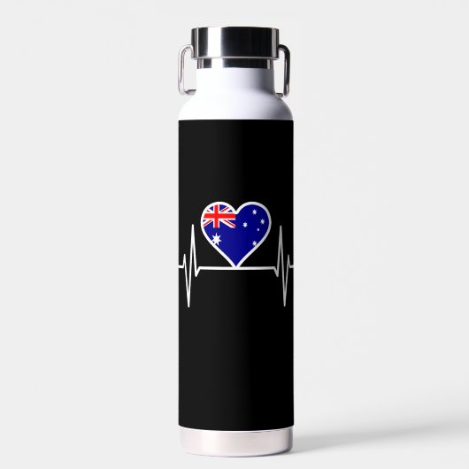 Australienisches Flaggen-Heartbeat Trinkflasche (Vorne)