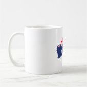 AUSTRALIENKARTE UND FLACHBLAU KAFFEETASSE (Links)