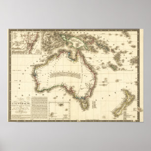 AustralienPanoramakarteAustralien 2 Poster