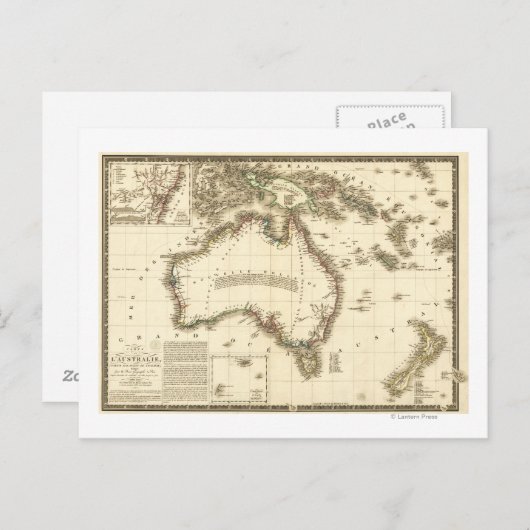 AustralienPanoramakarteAustralien 2 Postkarte (Vorne/Hinten)