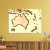 AustralienPanoramakarteAustralien Leinwanddruck (Insitu (Wohnzimmer))