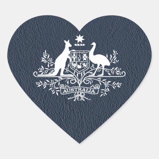 Australienpass Herz-Aufkleber (Vorderseite)