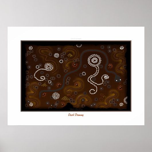 Australiens Aborigine Desert Dreaming Art Poster (Vorne)