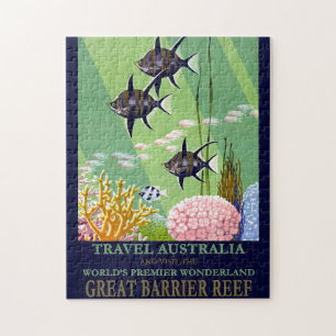 Australiens Great Barrier Reef Queensland Vintage Puzzle