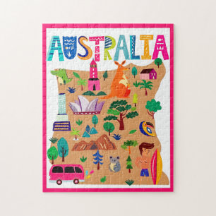 Australiens Iconic Sehenswürdigkeiten & Wildlife P Puzzle
