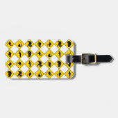 Australientierverkehrsschild-Schachbrett-Muster Gepäckanhänger (Vorderseite horizontal)