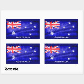 Australier, Aussie Flag, Downunder Patriotic Flag Rechteckiger Aufkleber (Blatt)