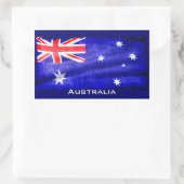 Australier, Aussie Flag, Downunder Patriotic Flag Rechteckiger Aufkleber (Tasche)