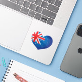 Australier. Australische Flagge. Herz. Aufkleber (Laptop mit iPhone)