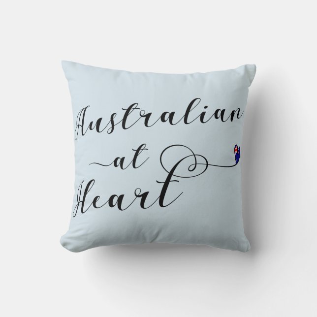 Australier bei Heart Throw Cushion, Aus Kissen (Vorderseite)
