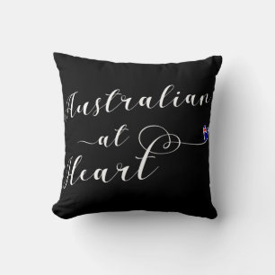 Australier bei Heart Throw Cushion, Aus Kissen