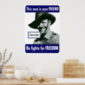 Australier - dieser Mann ist dein Freund Poster (Küche)