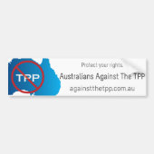 Australier gegen den TPP Autoaufkleber (Vorne)