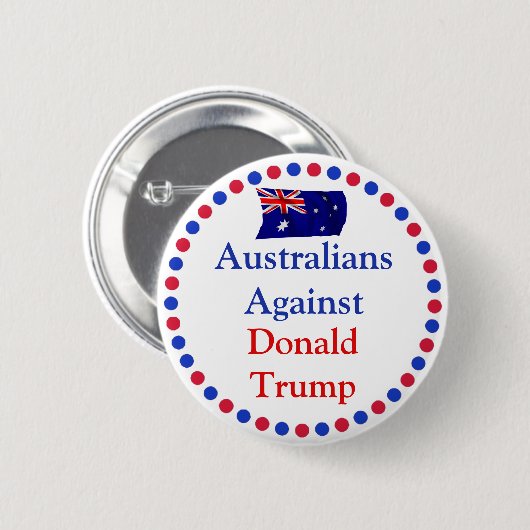 Australier gegen Donald Trump Button (Vorne & Hinten)