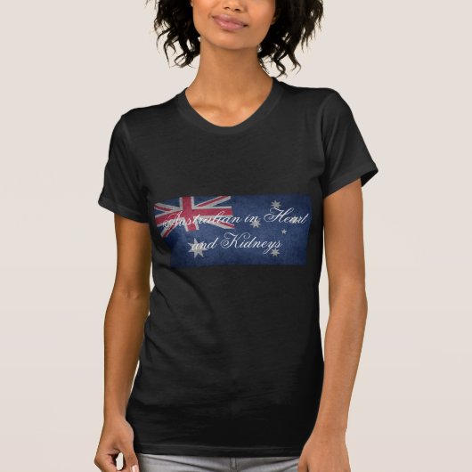 Australier in Herz und Nieren, Australien, Flagge T-Shirt (Vorderseite)