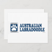 Australier Labradoodle Blau Postkarte (Vorne/Hinten)