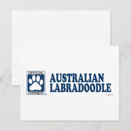 Australier Labradoodle Blau Postkarte (Vorne/Hinten)