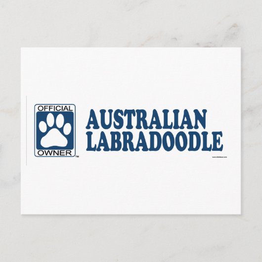 Australier Labradoodle Blau Postkarte (Vorderseite)