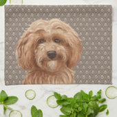 Australier Labradoodle Goldendoodle Beige Küchentuch (Gefaltet)