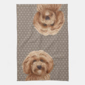 Australier Labradoodle Goldendoodle Beige Küchentuch (Vertikal)
