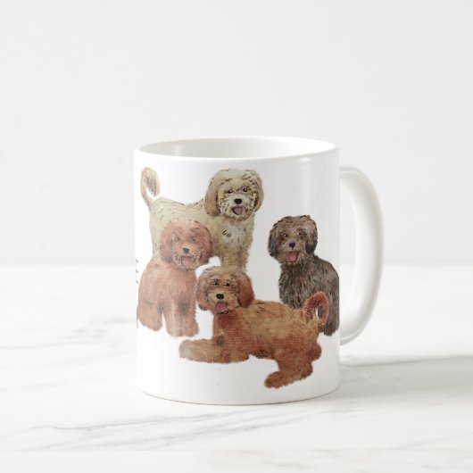Australier Labradoodle Tasse/schöne Malerei Kaffeetasse (VorderseiteRechts)