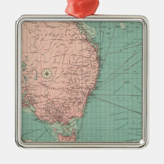 Australier, Neuseeland-Häfen Silbernes Ornament (Vorne)