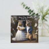 Australier Quokka heiratet mich Save the Date (Stehend Vorderseite)
