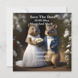 Australier Quokka heiratet mich Save the Date