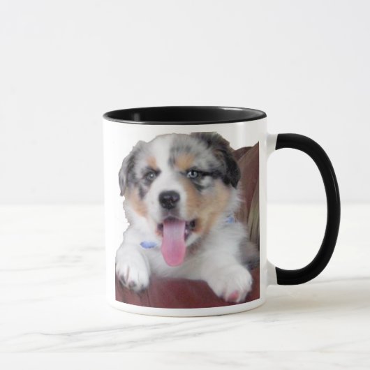 Australier Shephard Welpe Tasse (Rechts)