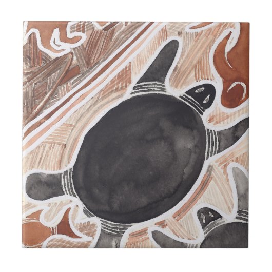 Australier träumt Mythos-Tier-große Fliese (Vorderseite)