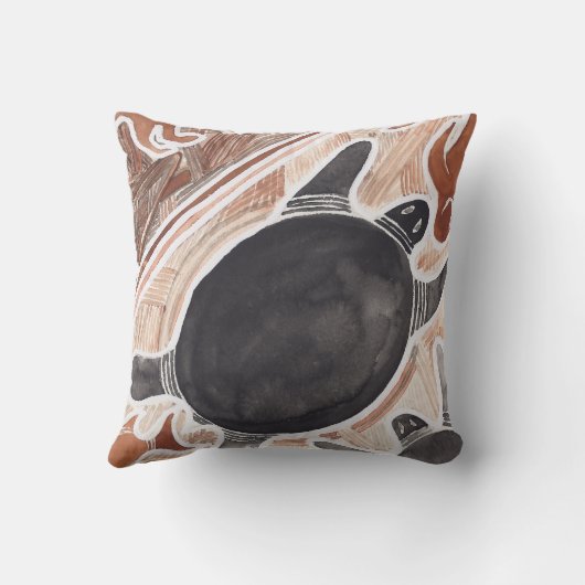 Australier träumt Mythos-Tier-großes Kissen (Rückseite)