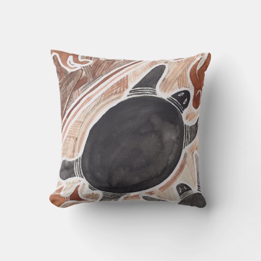 Australier träumt Mythos-Tier-großes Kissen (Vorderseite)