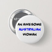 Australierin, großartig button (Vorne & Hinten)