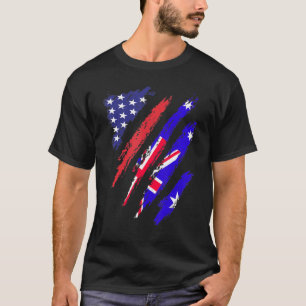 Australisch-Amerikanisch angebaute Flagge USA Patr T-Shirt