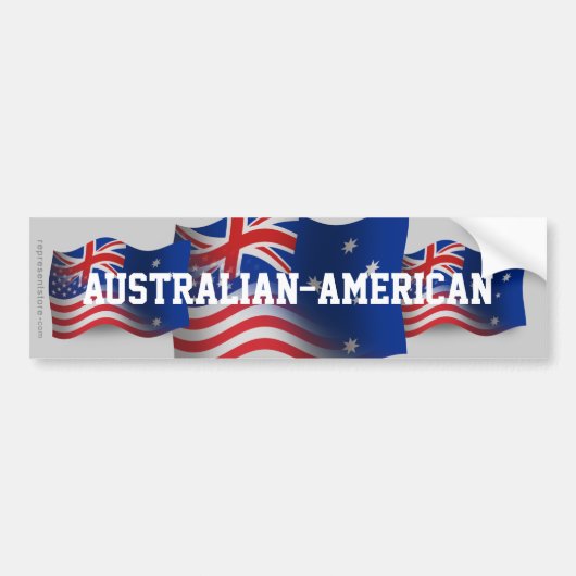 Australisch-Amerikanische wellenartig bewegende Autoaufkleber (Vorne)