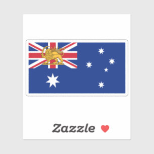 Australisch-iranische Löwe-und-Sonne-Erbeflagge Aufkleber