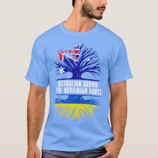 Australisch mit ukrainischen Wurzeln Flagge T-Shirt