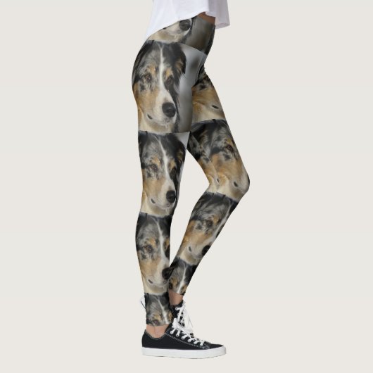 australisch-Schäfer-blaues merle 2 Leggings (Rechts)
