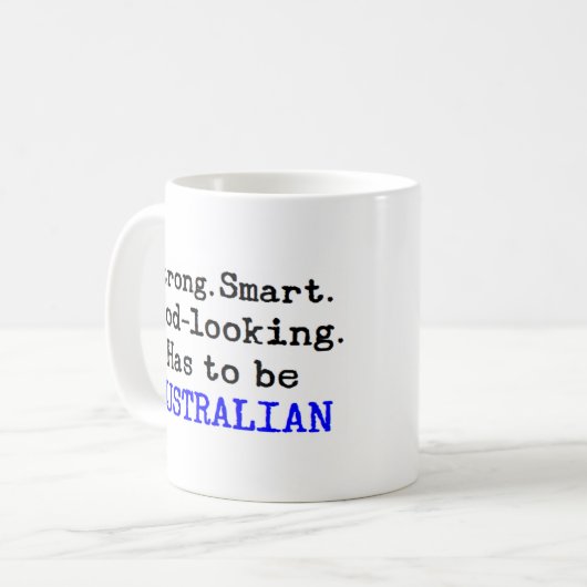 australisch stark kaffeetasse (Vorderseite Links)