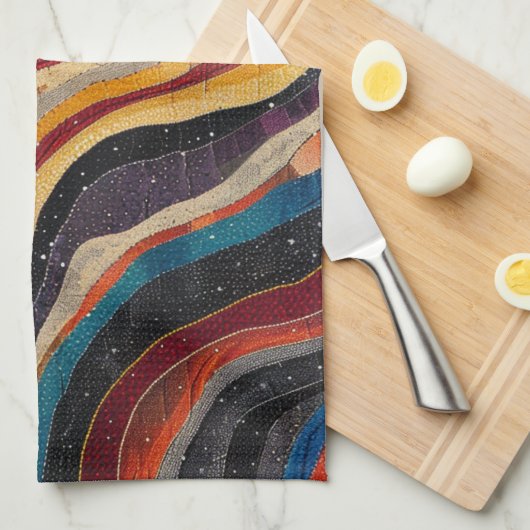 Australische Aboriginal Geschirrtuch (Viertel Falte)