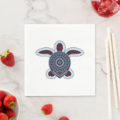 Australische Aborigine Art Turtle Serviette (Beispiel)