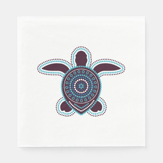 Australische Aborigine Art Turtle Serviette (Vorderseite)