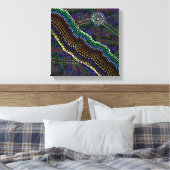 Australische Aborigine Design Print Leinwanddruck (Insitu (Schlafzimmer))