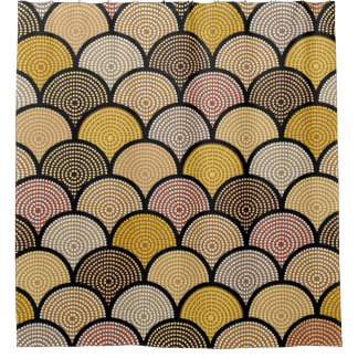 Australische Aborigine-: Farbige Dotter Vintag Duschvorhang