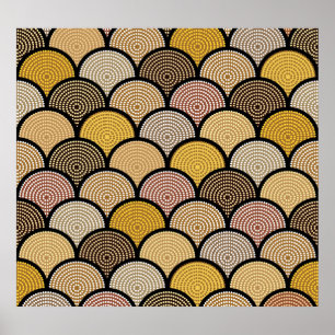 Australische Aborigine-: Farbige Dotter Vintag Poster